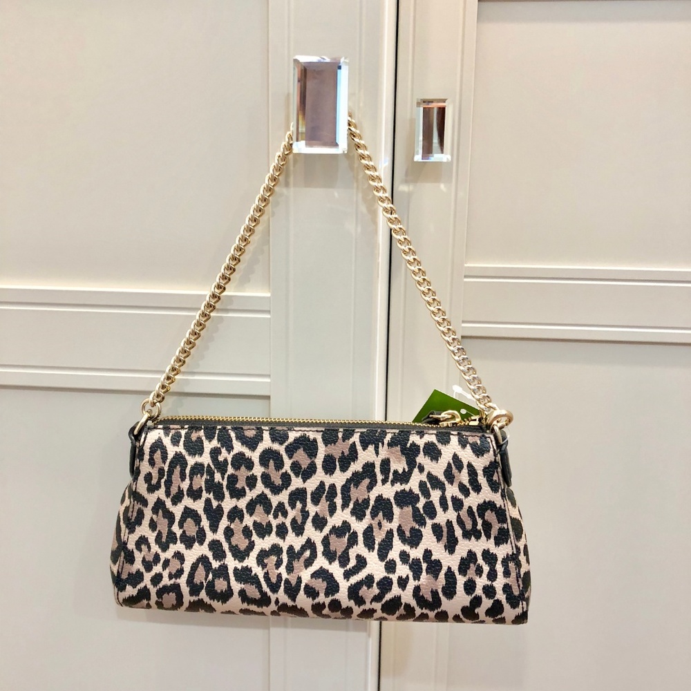 NWT Kate Spade Leopard Jane Chain Bag Grove St - Picture 2 of 8